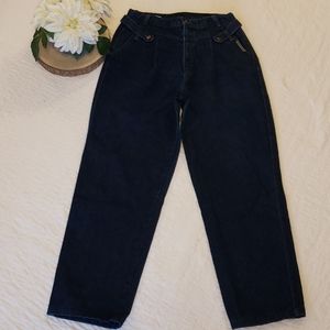 VTG Rockies High Waisted Dark Blue Denim Jeans Womens 15/16 Cowgirl Western EUC